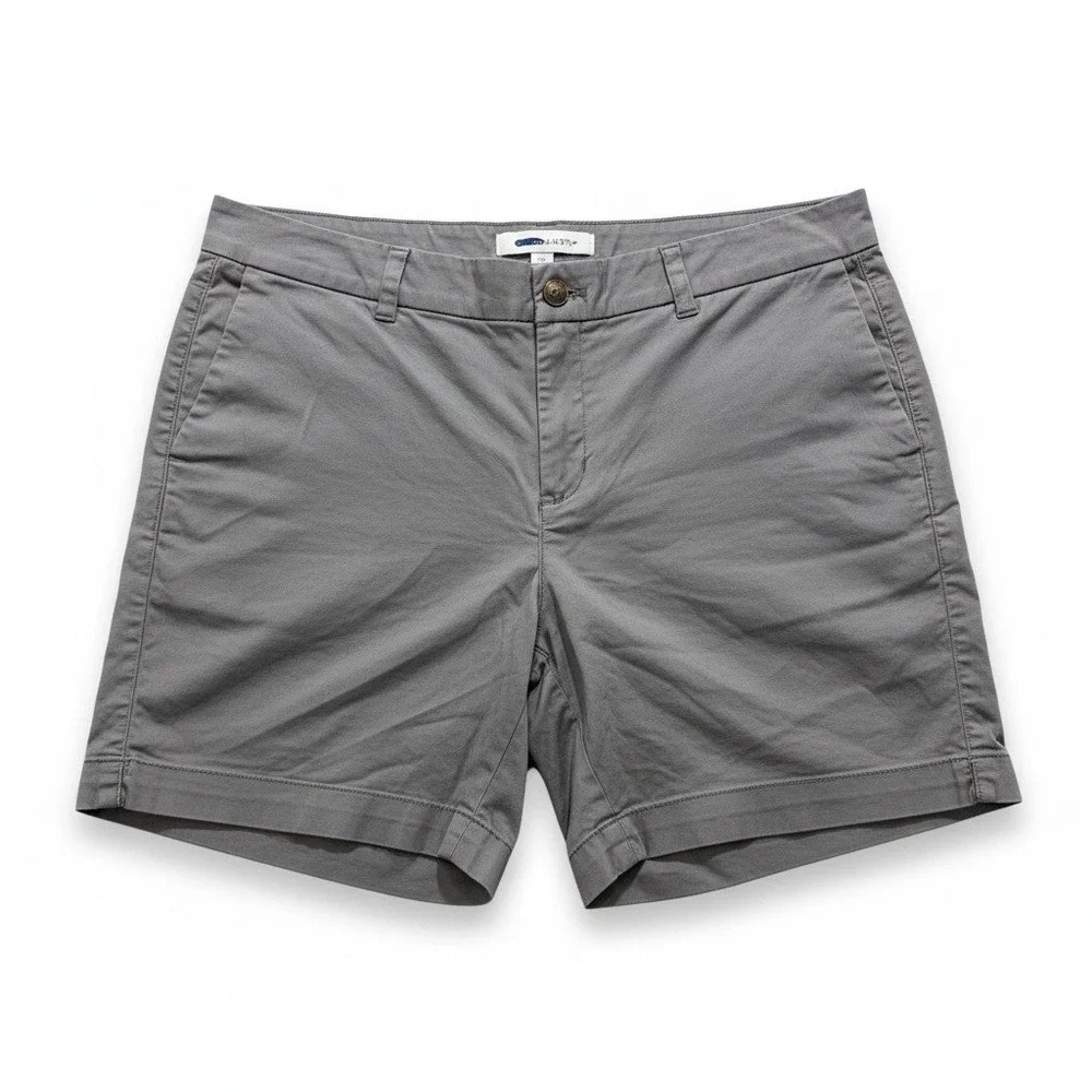 Old Navy 16 Gray Everyday Chino Shorts Womens NWT Coastal Casual‎ Summer Stretch